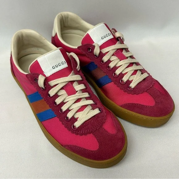 Gucci G74 Pink Low Top Women’s Sneakers Trainers 6 / 36 - Picture 2 of 13